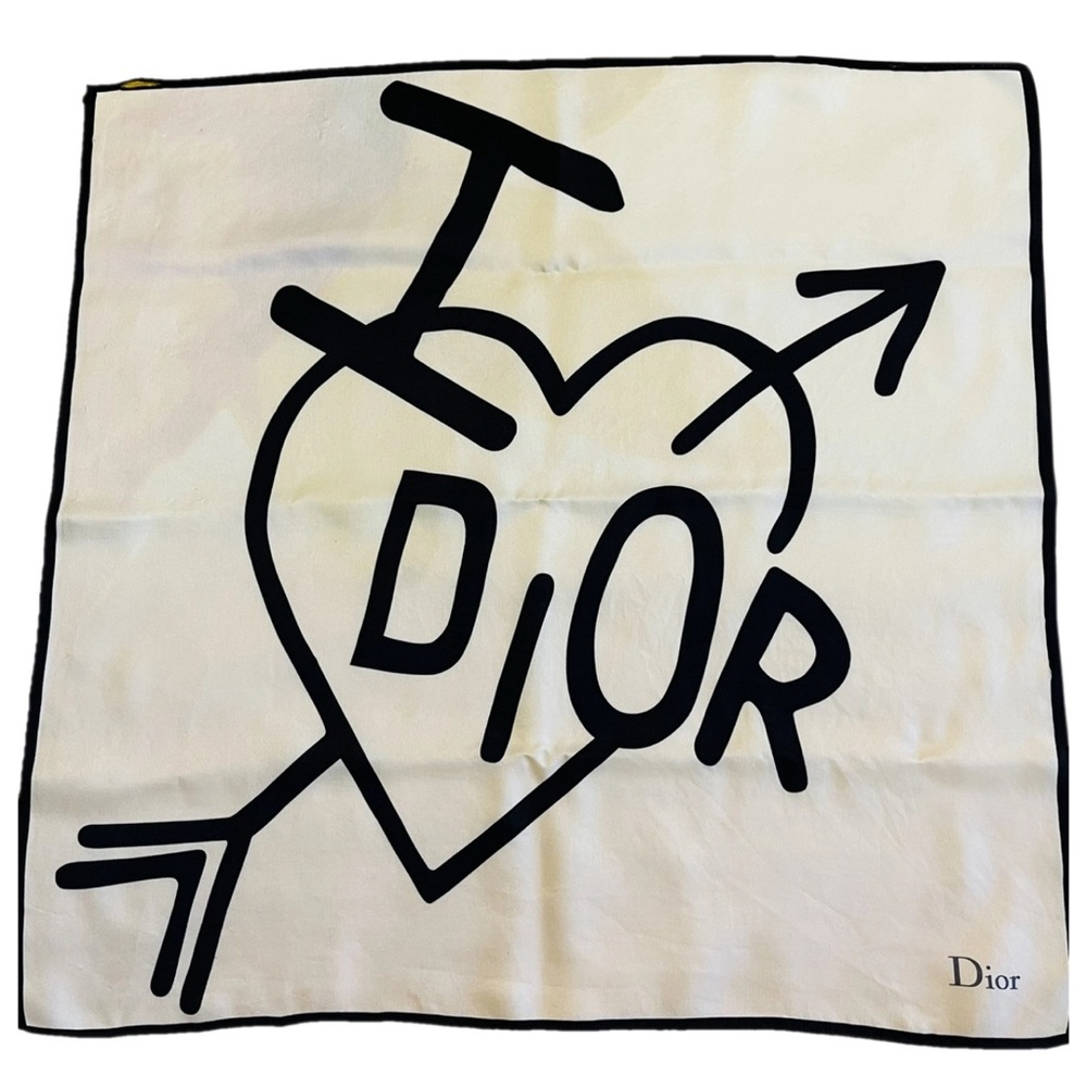 Dior Cream and Black Scarf